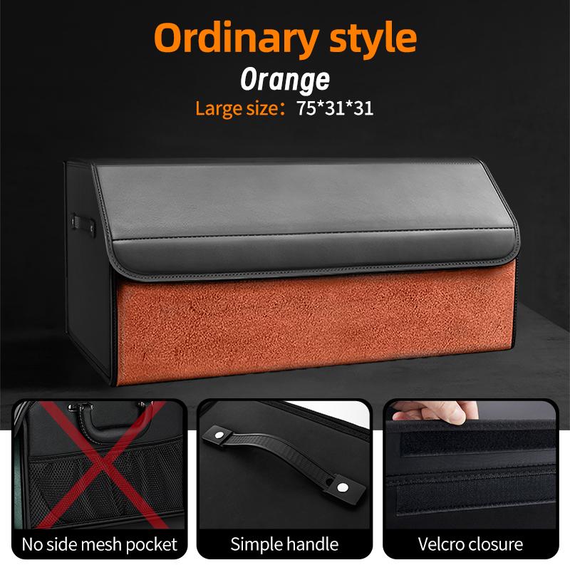 Auto Wildleder Kofferraum Organizer Große Kapazität Leder Faltbare Aufbewahrungsbox Tragbar Multifunktional Werkzeug Organizer Auto Zubehör