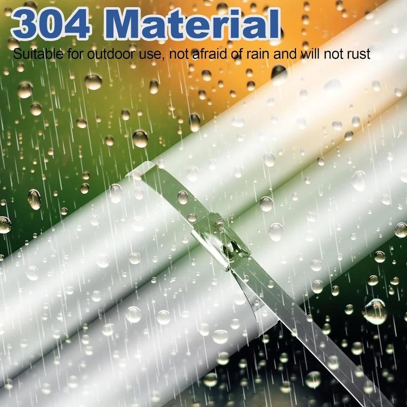 Wholesale Metal Self Locking Cable Ties Reusable Heavy Duty Cables Tie Organizer Multifunction Stainless Steel Zip Tie Fastener