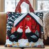 3D TEMU Womens Fashion Printed Tote Shoulder Bag 600D Oxford Cloth