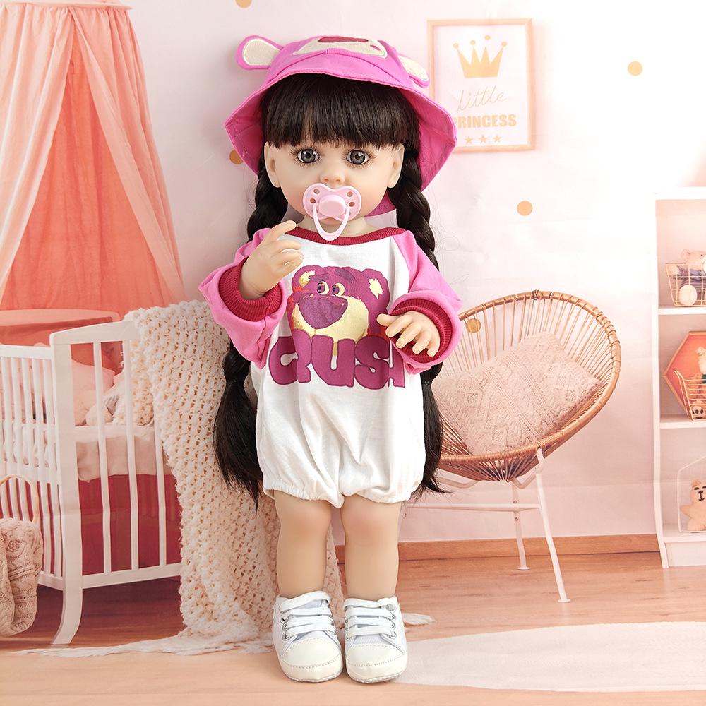 55cm Weiche Gummi-Babypuppe - Singt, Sitzt, Liegt - Perfektes Kindertagsgeschenk