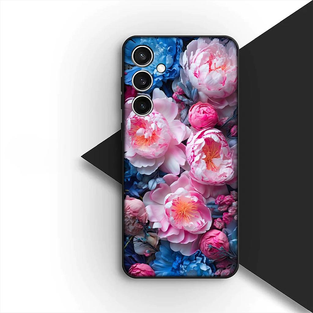 Casing for Samsung Galaxy S20 S22 S21 FE Ultra Plus A07 A17 A15 A16 A25 A57 A37 Phone Cover Protective Case Poppy Flower Bloom