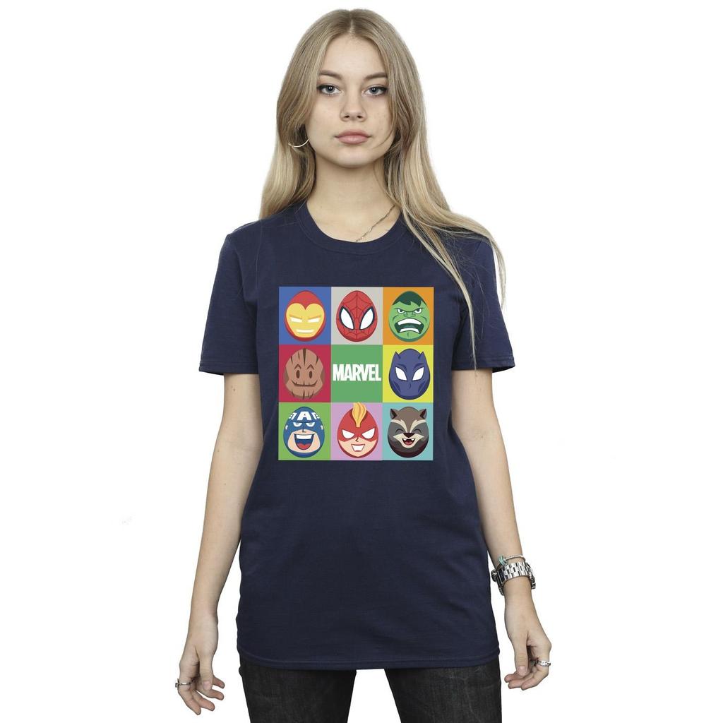 Marvel Womens/Ladies Easter Eggs Cotton Boyfriend T-Shirt
