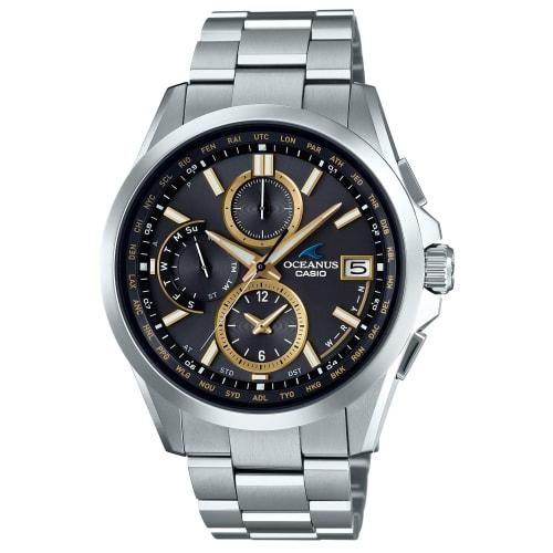 

Чоловічий сріблястий класичний радіокерований сонячний годинник Casio Oceanus OCW-T2600-1A3JF