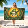 Music General Theme Beach Towel Personalized Custom Name & Text Soft Quick Dry Beach Towel for Swimming Travel