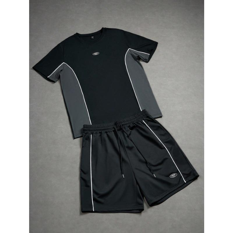 Sommar 2026 Nytt Herrset med Kortärmad T-shirt och Shorts med 3D-mönster - Street Casual Mode Bekvämt och Snyggt