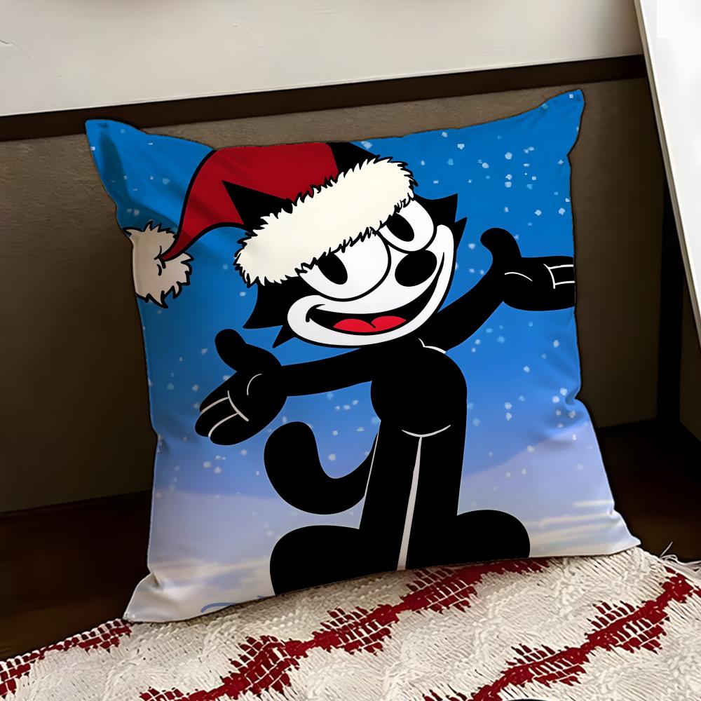 Cartoon FFelix the Cat Cushion Cover Reversible Soft Durable Pillow Cover Home Car MultiScene Use for Daily Comfort
