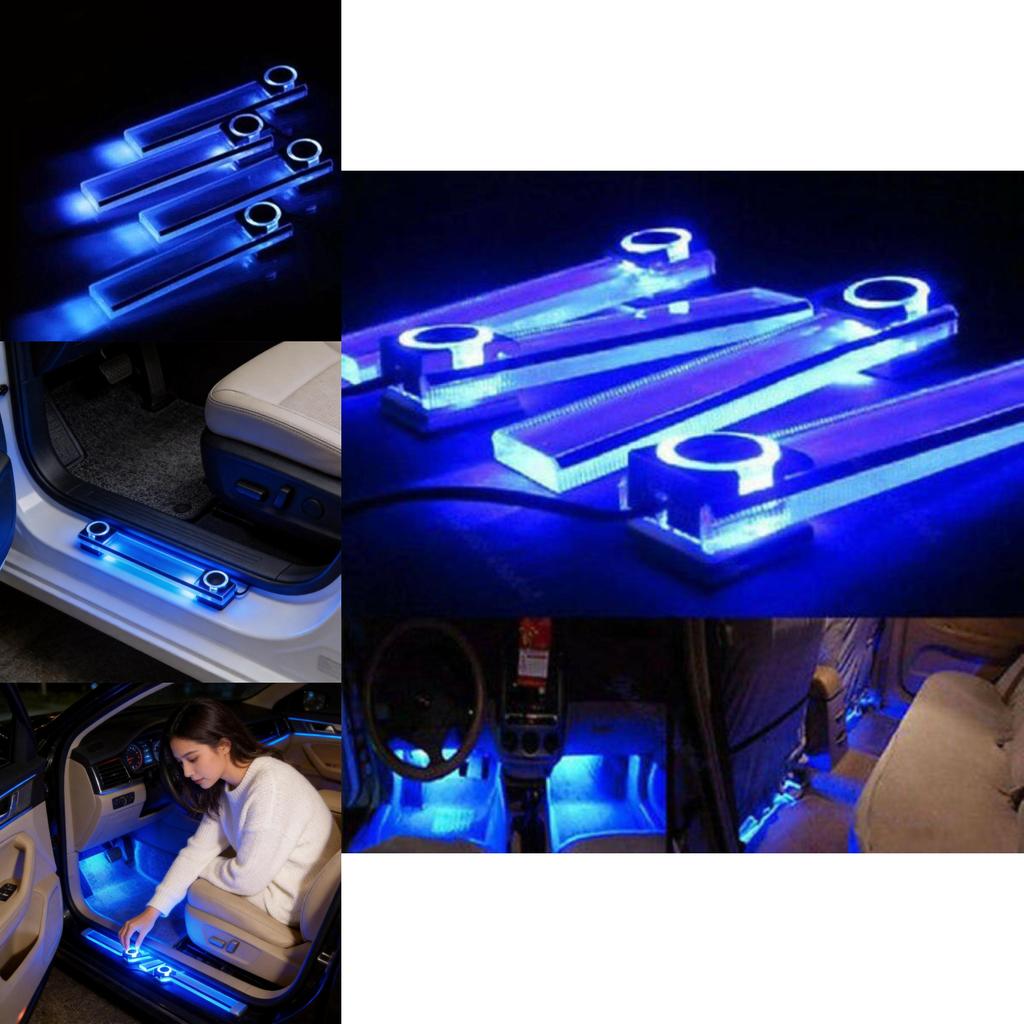 Automotive Interior Led Atmosphere Light Kit With Blue Glow For All Vehicles
