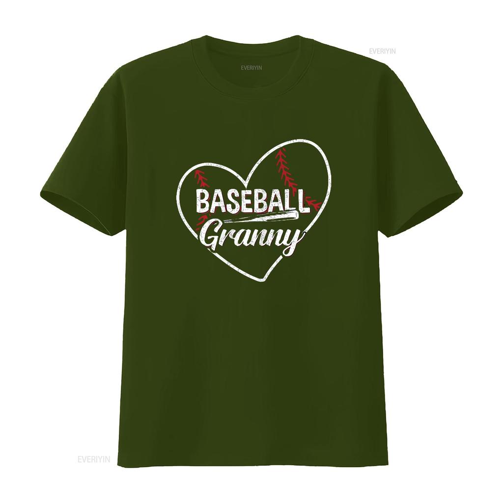 Baseball Grandma Granny Love Player T Shirt Vintage Washed Comfortable Streetwear Breathable Unisex Versatile