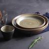 Japanese Retro Coarse Pottery Dinner Plate
