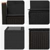 Sofa Set 8 Pieces Black Poly Rattan and Steel