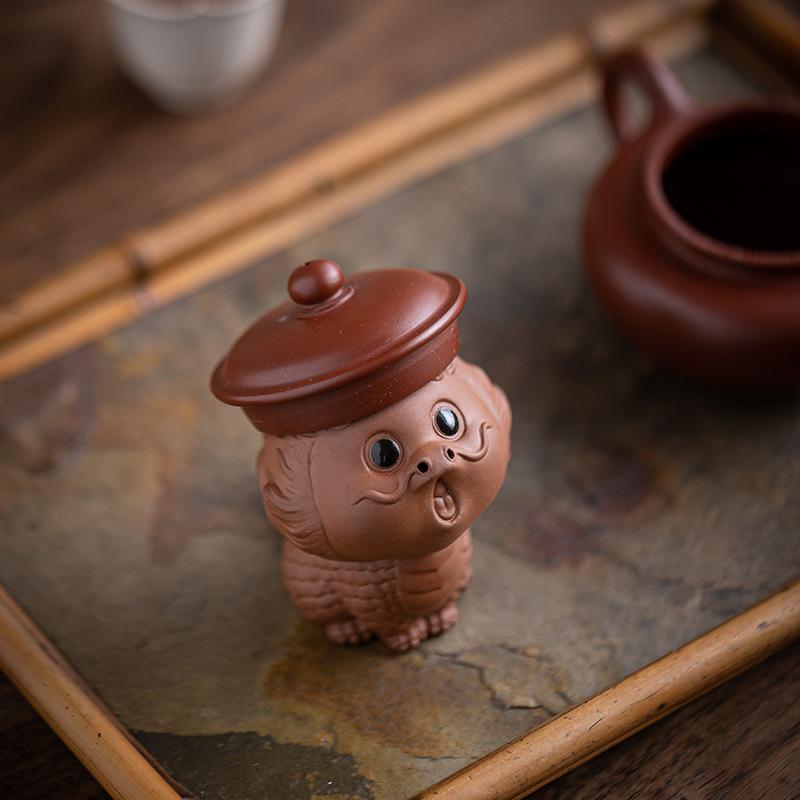 1pc Purple Clay Tea Pet Fortune God Beast 12 Zodiac Dragon Decoration Cute Mascot Tea Table Decoration Tea Play