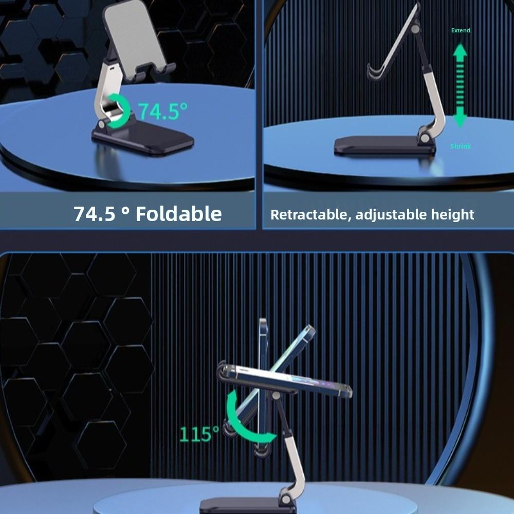 Folding Desktop Metal Stand Stable Tablet Bracket Universal Mobile Phone Holder