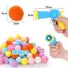 Interactive Cat Toys Launch Training Toy For Pet Kitten Creative Mini Shooting Gun Games Stretch Plush Ball Toys Pet Supplies