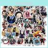 Japanese Anime Kimetsu No Yaiba Stickers 50pcs Pvc Luggage Stickers Set Waterproof And Sunproof