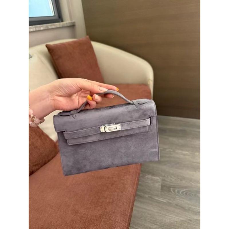 A Generation Of Sheepskin Lambskin Bag Real Leather Women's Bag Retro Cowhide Single Shoulder  Bag Handheld Small Bag