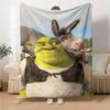 Shrek Theme Printed Blanket - Perfect for Couch, Bed, Travel & Outdoor Use | Machine Washable, Cozy & Durable.