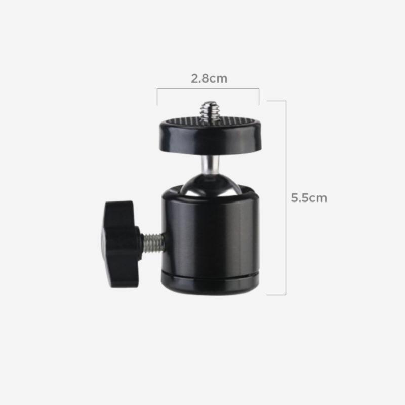 360 Degree Rotating All Metal 1/4 Inch Screw Tripod Adapter For Camera Mounting Streaming With Universal Compatibility