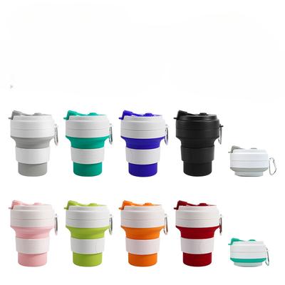 כוס 350 מ"ל לבית, למשרד, לפנאי, לכוס קפה, בקבוק מתקפל מסיליקון אכיל נייד