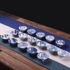 6PCS/Set Chinese Ceramic Blue And White Porcelain Kung Fu Tea Set Drinkware Retro Tea Cup Gaiwan Creative Gifts Randomly Styles