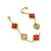 Buccellati Armband Kleeblatt Fünfblättrig Laser Diamant Doppelseitig Mädchen Retro Hof