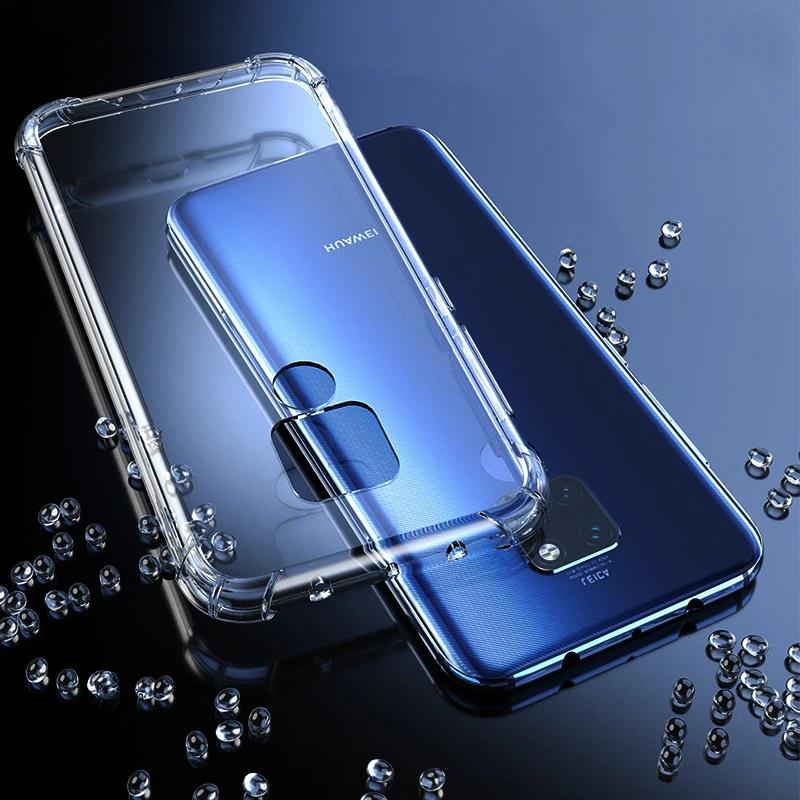 Für Huawei Mate 20 Mate 20 X P30 P20 Pro Y7 Y9 Prime 2019 Hülle, Silikon Stoßfest Transparent Schutzhülle für Huawei Nova 5 Hülle