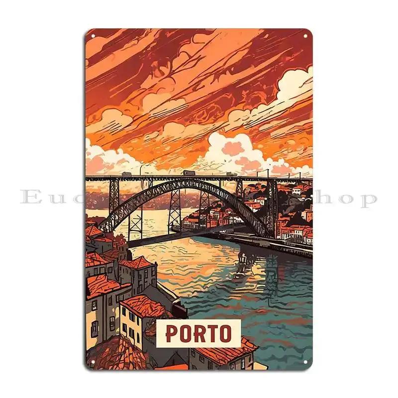 Porto Metal Sign Wall Mural Party Wall Mural Wall Decor Create Tin Sign Poster