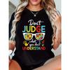 Care for Autism Printed Short-Sleeve Round-Neck Casual Top Suitable for Women'S Spring and Summer Wear