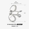 Unique Original Stainless Steel Gold Color Ring Colorfast Popular Party Personalized Exaggerated Charms Jewelry Wome