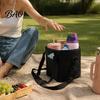 Collapsible Cup Carrier for Parties Beverage Drink Pouch with Adjustable Strap, Reusable Waterproof 4 Car Holder, Foldable Portable Caddy Delivery And