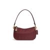 Swinger 23 Solid Color Casual Morandi Series Nylon Underarm Bag Mahjong Bag Crossbody Shoulder Bag Women Bags Burgundy C0835-B4WN