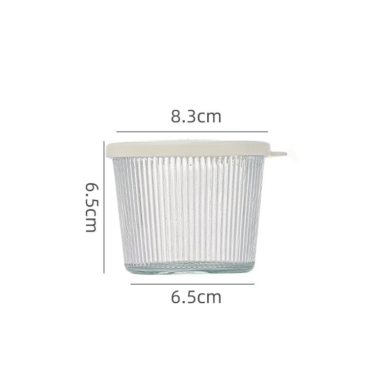1/4Pcs 200Ml Glass Storage Jars Transparent Thicken Glass Storage Containers Multifunction Fresh-Keeping Mini Clear Jars Kitchen