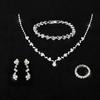 Bridal Jewelry Set With Alloy Water Drill Crystal Pendant For Wedding Bride Gift