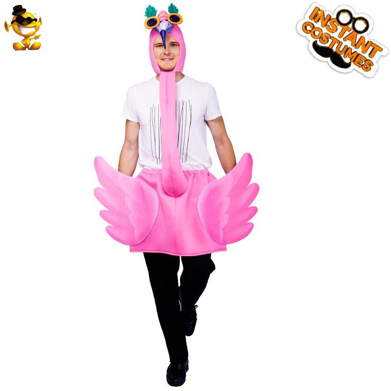 Halloween Pink Flamingo Costume - Adult Stage & Party Outfit One Size