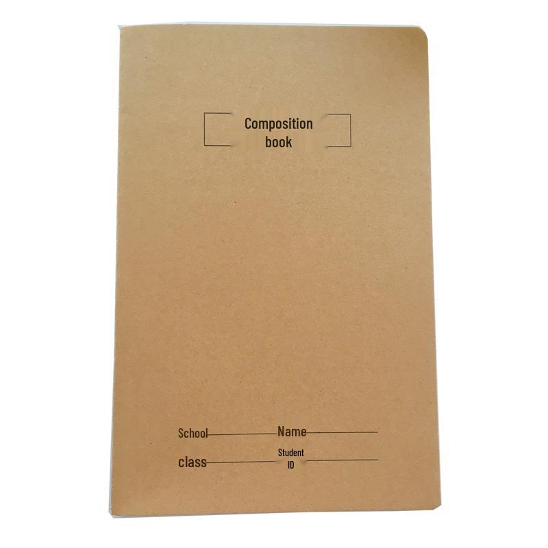 Large 16K/32K Thickened English Composition & Math Notebook for Middle School Students - Thread-Bound Cowhide Cover