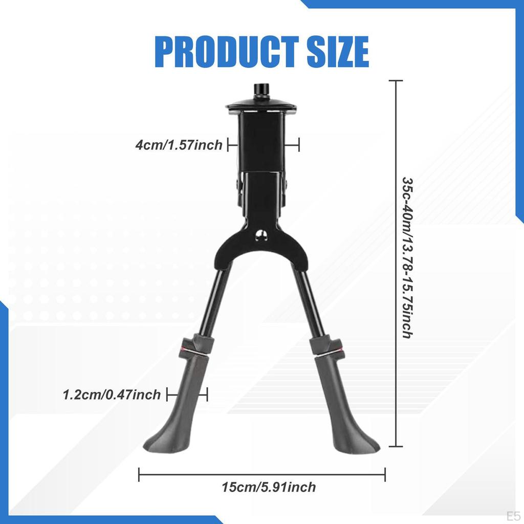 Double Leg Bike Kickstand Bicycle Bracket Rack Anti Slip Middle Stand Cycling Parking