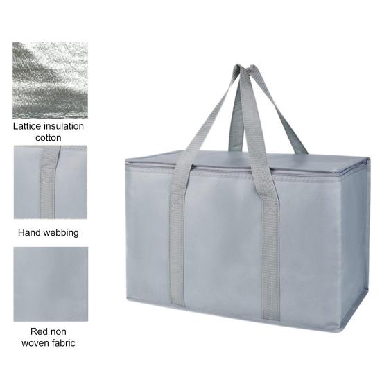 Borsa da Picnic Grande Isotermica con Cerniera Borsa Termica per Pranzo Riutilizzabile Porta Spesa Borsa Frigo per Bevande per Campeggio Picnic Viaggi