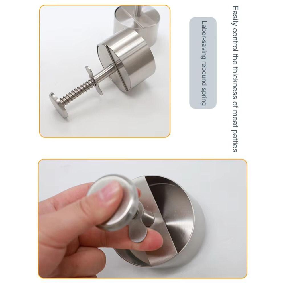 Non-Stick Burger Patty Maker Stainless Steel Rice Ball Mold Hamburger Press Mold  for Kitchen Beef