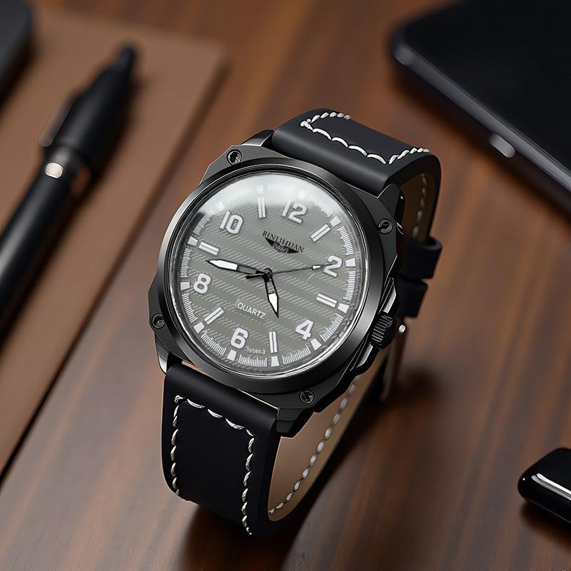 JYL Men's Watch Business Sports Casual Leather Band
