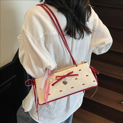 Bow Handbag Versatile Bag Women's New Shoulder Bag