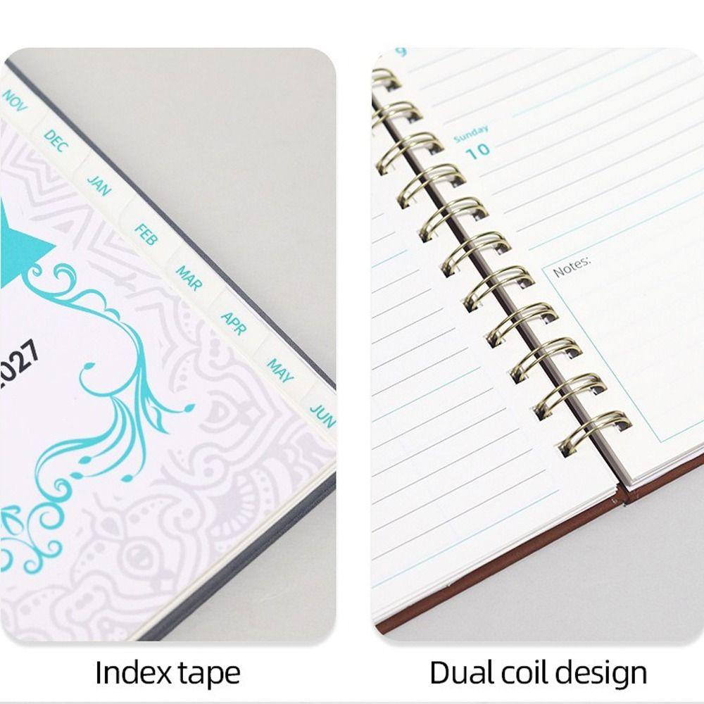 PU Leather Agenda Book Colorful Inner Page Appointment Book To Do List Notepad for Student Gift
