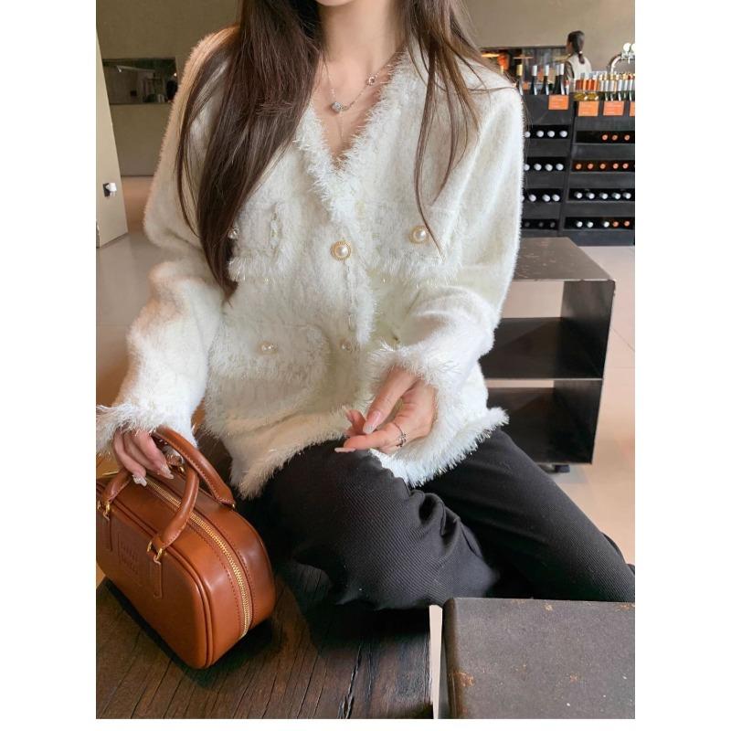 Celebrity High-end Western Style Knitted Cardigan for Women Lazy Style Chic and Beautiful French Style Jacket