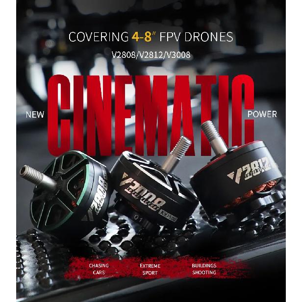 T-HOBBY T-Motor VELOX V2808 1300KV 1500KV 1950KV Motor W/4mm Shaft for RC 4-5inch Cinewhoop 7-8inch Long Range Cinelifter Drone