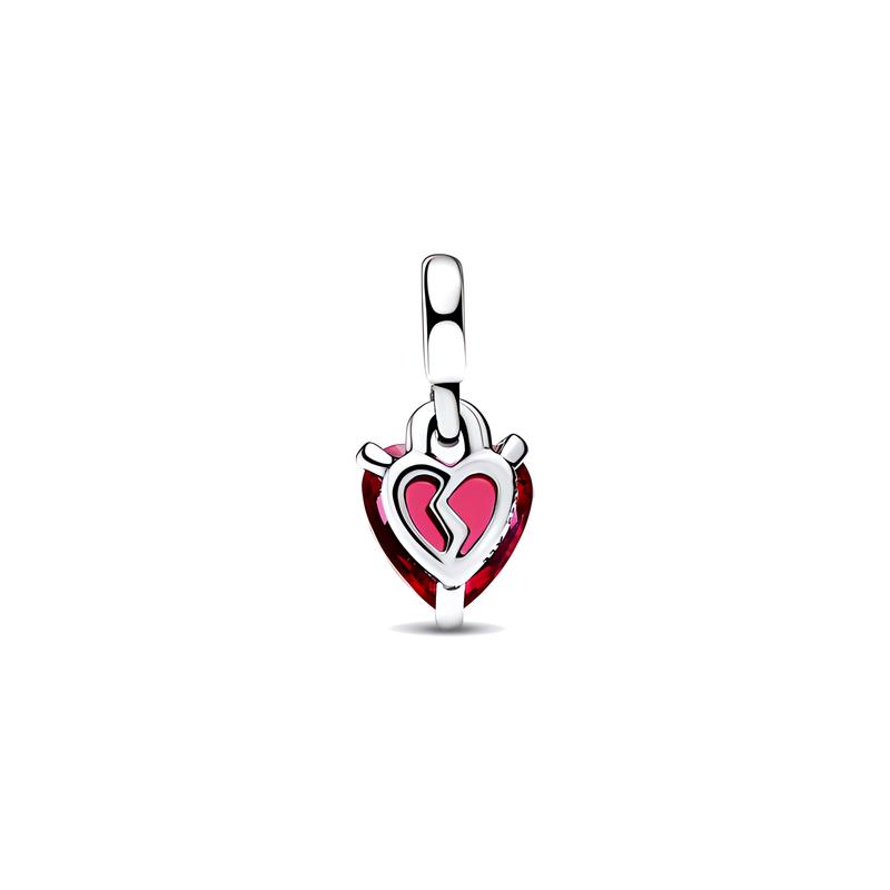 Pandora ME Broken Heart Mini 3D Personality Creative DIY Fashion Versatile 925 Silver Artificial Crystal Jewelry Accessories Women's 792524C01
