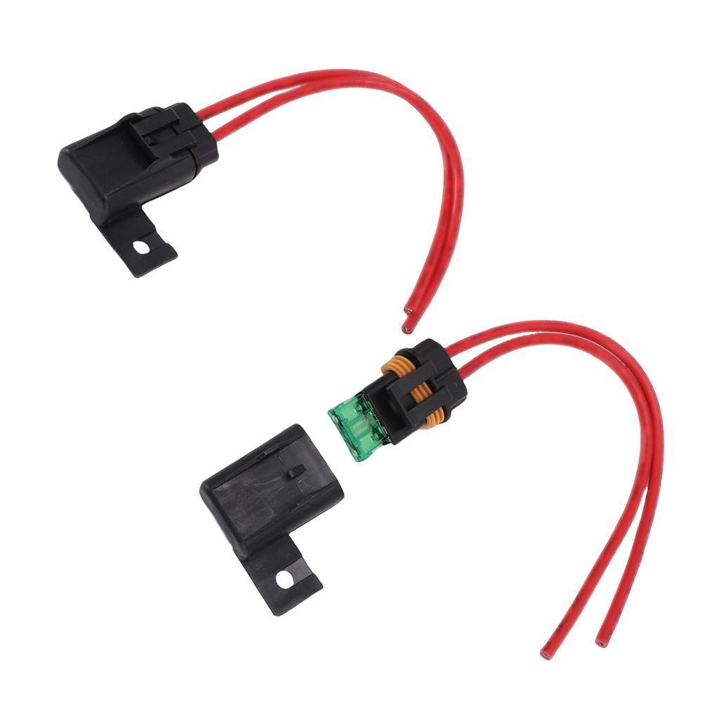 2PCS 12AWG Fuse Holders with 30A Standard Blade Fuse Water Proof Cover Kit for ATO ATC Car RV Truck Boat 20CM