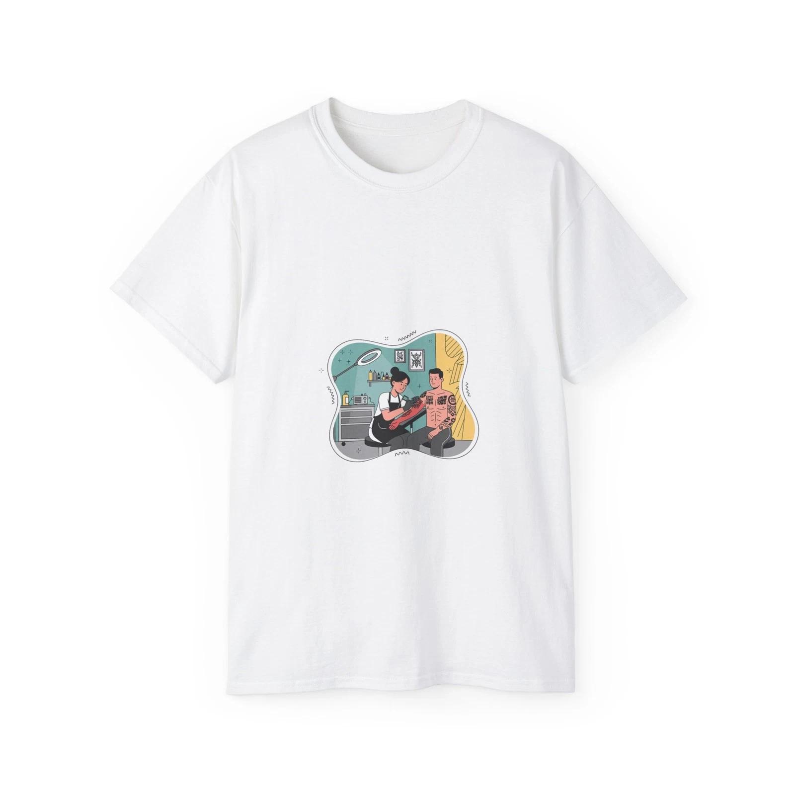 Tattoo Artist Tattoo Studio Tattoo Process | Custom Graphic T-Shirt XL