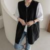 Vest for Women Autumn Loose Double Layer Sleeveless Tops Windbreaker Oversize Casual V-neck Vest