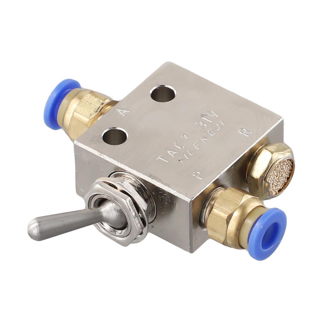 Pneumatic Valve TAC2 31V 2 Position 3 Way Switching Mechanical Valve for Air with Brass Body and Stainless Steel Stem