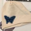 Patch Retro Skullies College Style Pullover Hat Casual Butterfly Beanies  Outdoor