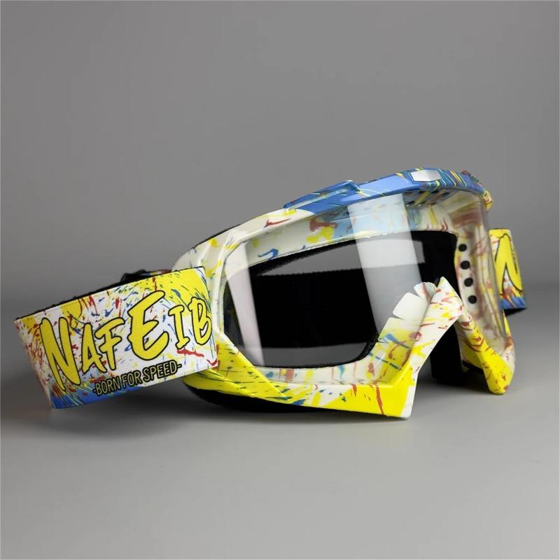Non-polarized Motorcycle Goggles for Men Women Motocross Glasses Safety Protective Night Vision Helmet Goggles Vintage Driving Eyeglasses