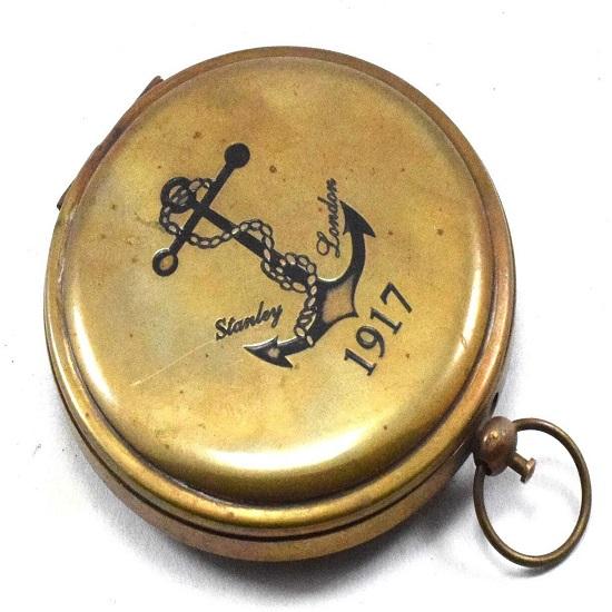 Handmade Brass Push Button Compass Stanley London Directional Compass Brass Pocket Compass 3 Inch